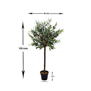 Yapay Zeytin Ağacı 120cm Tek Gövdeli Doğal Gerçek Görünümlü Yapay Ağaç