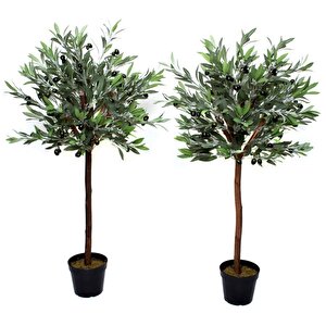 Yapay Zeytin Ağacı 120cm Tek Gövdeli Doğal Gerçek Görünümlü Yapay Ağaç
