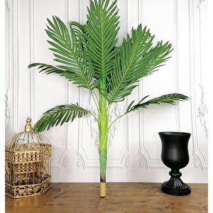 Yapay Çiçek Dal Areka Palmiye 12 Yaprak 90 Cm Salon Çiçeği Yapay Bitki