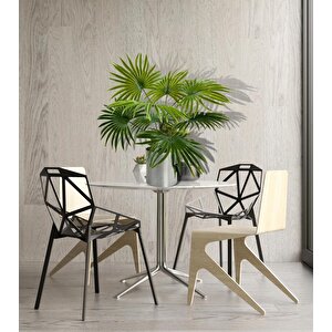Yapay Çiçek Yelpaze Palmiye 8 Dal 50*40cm Salon Çiçeği Metal Mat Gümüş Saksılı Yapay Bitki