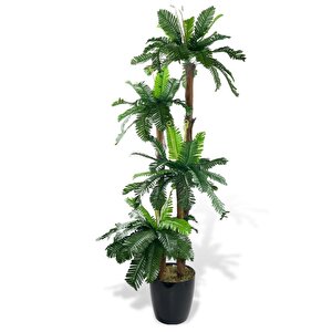 Yapay Ağaç Sıkas Palmiye 4katlı 84yaprak 150cm Salon Çiçeği Yapay Çiçek