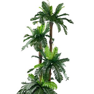 Yapay Ağaç Sıkas Palmiye 4katlı 84yaprak 150cm Salon Çiçeği Yapay Çiçek
