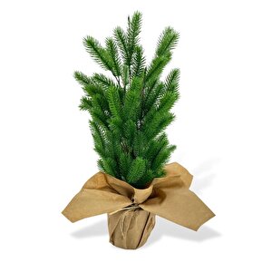 Yılbaşı Ağacı Yapay Çam Ağacı Kraft Saksıda 55cm