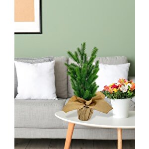 Yılbaşı Ağacı Yapay Çam Ağacı Kraft Saksıda 55cm