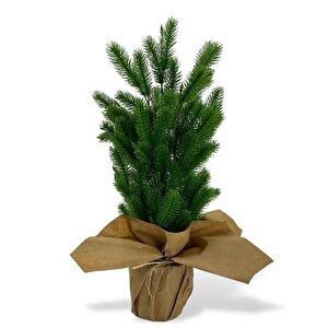 Yılbaşı Ağacı Yapay Çam Ağacı Kraft Saksıda 55cm