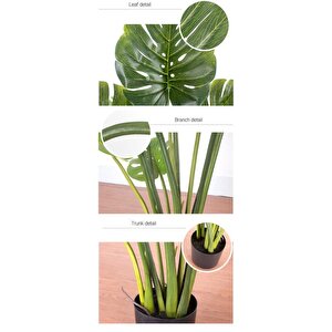 Yapay Ağaç Monstera Deve Tabanı Ağacı 160 Cm 12 Yaprak