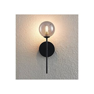 Modern Tasarım Aplik 1 Adet Elektrikle Çalışır Duvar Camlı Aplik Siya Bal Camlı