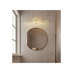 Modern Kablosuz Tak Çalıştır Ledli Pilli Aplik Banyo Tablo Ayna Aydınlatma Eskitme Gold Pil Dahildir