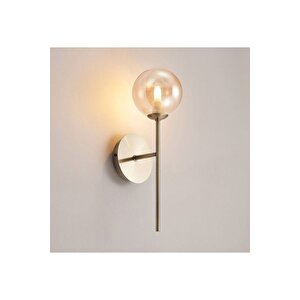 Modern Tasarım Aplik 1 Adet Elektrikle Çalışır Duvar Camlı Aplik Eskitme Gold Bal Camlı