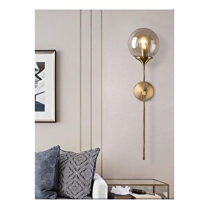Modern Tasarım Aplik 1 Adet Elektrikle Çalışır Duvar Camlı Aplik Eskitme Gold Bal Camlı