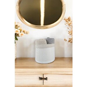 Bambu Çok Amaçlı Saklama Kutusu Düzenleyici Küçük Boy Organizer Beyaz 18 Cm - Cl-6008-4 C1-1-121