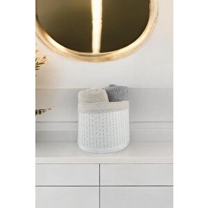 Bambu Çok Amaçlı Saklama Kutusu Düzenleyici Küçük Boy Organizer Beyaz 18 Cm - Cl-6008-4 C1-1-121