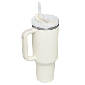 Quencher Pipetli Termos Bardak 1.18 Lt - Cream