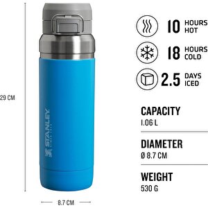 The Quick-flip Termos 1.06l/36oz 10-09150-085 Azure