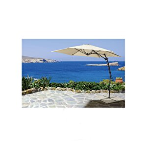 Sorrento Metal Şemsiye Krem Çap: 3m
