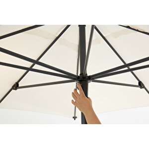 Mini Pro Krem Bahçe Ve Balkon Şemsiyesi 210×210 Cm
