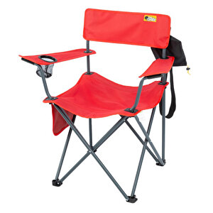 Camper Katlanabilir Kamp Piknik Sandalyesi - Kırmızı