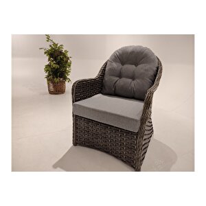 Ada Rattan Bahçe Balkon Masa Takımı 7 Kişilik