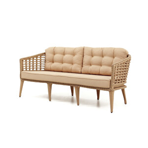 Linda Rattan Bahçe Oturma Grubu 3 1 1 ve Sehpa
