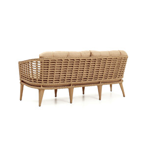 Linda Rattan Bahçe Oturma Grubu 3 1 1 ve Sehpa