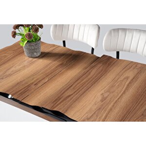 İkon Açılır Mdf Highgloss Mutfak Masası 70x110 Ceviz