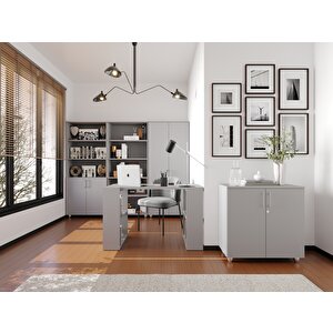 Kilitli Kapaklı Dosya Dolabı 80 Cm