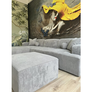 Erduran Mobilya Monza 4 Modül Modüler Köşe Koltuk Takımı (3 Modül 1 Puf)