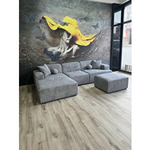 Erduran Mobilya Monza 4 Modül Modüler Köşe Koltuk Takımı (3 Modül 1 Puf)