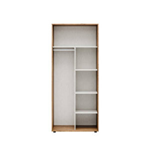 Oryana 2 Kapaklı Ara Bölmeli Gardırop-koyu Ceviz 90x210x62 Cm
