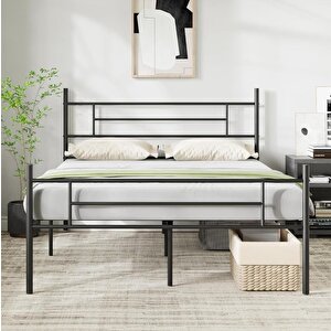 Cndhome Metal Karyola Hsn Metal Karyola Siyah Renk, Çift Kişilik, Ölçü Seçenekli