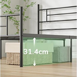 Cndhome Metal Karyola Hsn Metal Karyola Siyah Renk, Çift Kişilik, Ölçü Seçenekli