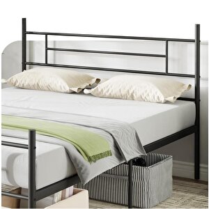 Cndhome Metal Karyola Hsn Metal Karyola Siyah Renk, Çift Kişilik, Ölçü Seçenekli