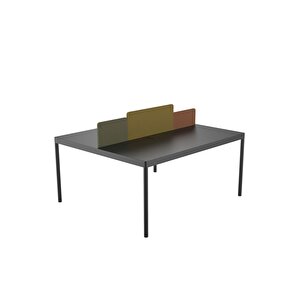 Less İki̇li̇ 180 Cm Çalişma Ofi̇s Masa Workstation (siyah)