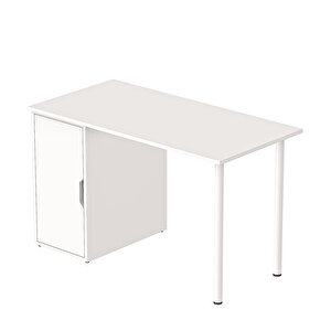 Clm110-Beyaz Kapaklı Kesonlu Çalışma Masası