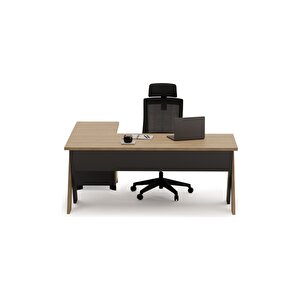 Omix 140 Cm Yüksek Kesonlu Çalışma Ofis Masa Budva/antrasit