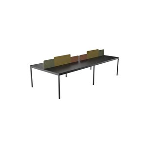 Dörtlü 240 Cm Çalişma Ofi̇s Masa Workstation (siyah)