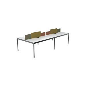 Dörtlü 360 Cm Çalişma Ofi̇s Masa Workstation (lak Beyaz)
