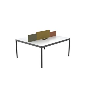 Less İki̇li̇ 120 Cm Çalişma Ofi̇s Masa Workstation (lak Beyaz)