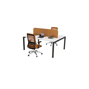 Galaxy İki̇li̇ 180 Cm Çalişma Ofi̇s Masa Workstation (beyaz/antrasit)