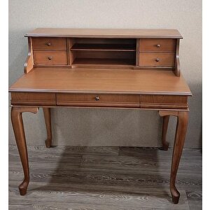 Çalışma Masa St 90400 Klasik Model Kayın Aslan Ayak Cevi̇z Eskitme Kulp El Yapımı