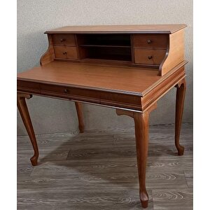 Çalışma Masa St 90400 Klasik Model Kayın Aslan Ayak Cevi̇z Eskitme Kulp El Yapımı