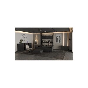 Branch 240 Cm Yöneti̇ci̇ Si̇yah Çalişma Ofi̇s Masa Takim (sonato/siyah)