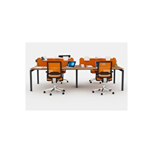 Galaxy Dörtlü 360 Cm Çalişma Ofi̇s Masa Workstation (minyatür/antrasit)