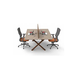 Wino İki̇li̇ 180 Cm Çalişma Ofi̇s Masa Workstation (karamel Galaxy/milas)