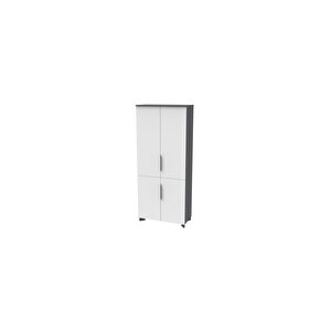 Tidy Dört Kapakli Antrasi̇t 189 Cm Dolap (beyaz/antrasit)