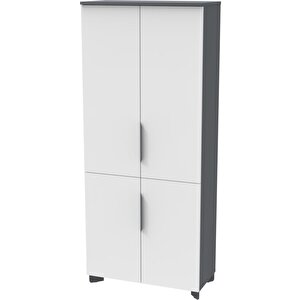 Tidy Dört Kapaklı Antrasi̇t 189 Cm Dosya Dolabı, Ofis Dolabı (beyaz/antrasit)