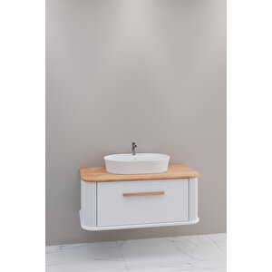 Casse 100 Cm Beyaz Lavabolu Alt Modül Beyaz