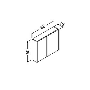 Blenda 70 Cm Üst Modül