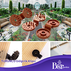 Gölgelik Klipsi 50 Adet Turuncu Uv Katkılı Bsr Garden