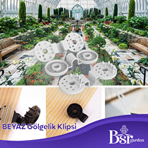 Gölgelik Klipsi 50 Adet Beyaz Uv Katkılı Bsr Garden